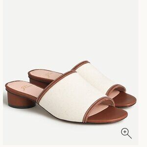 J. Crew Canvas Slides with rounded Heel: Size 8